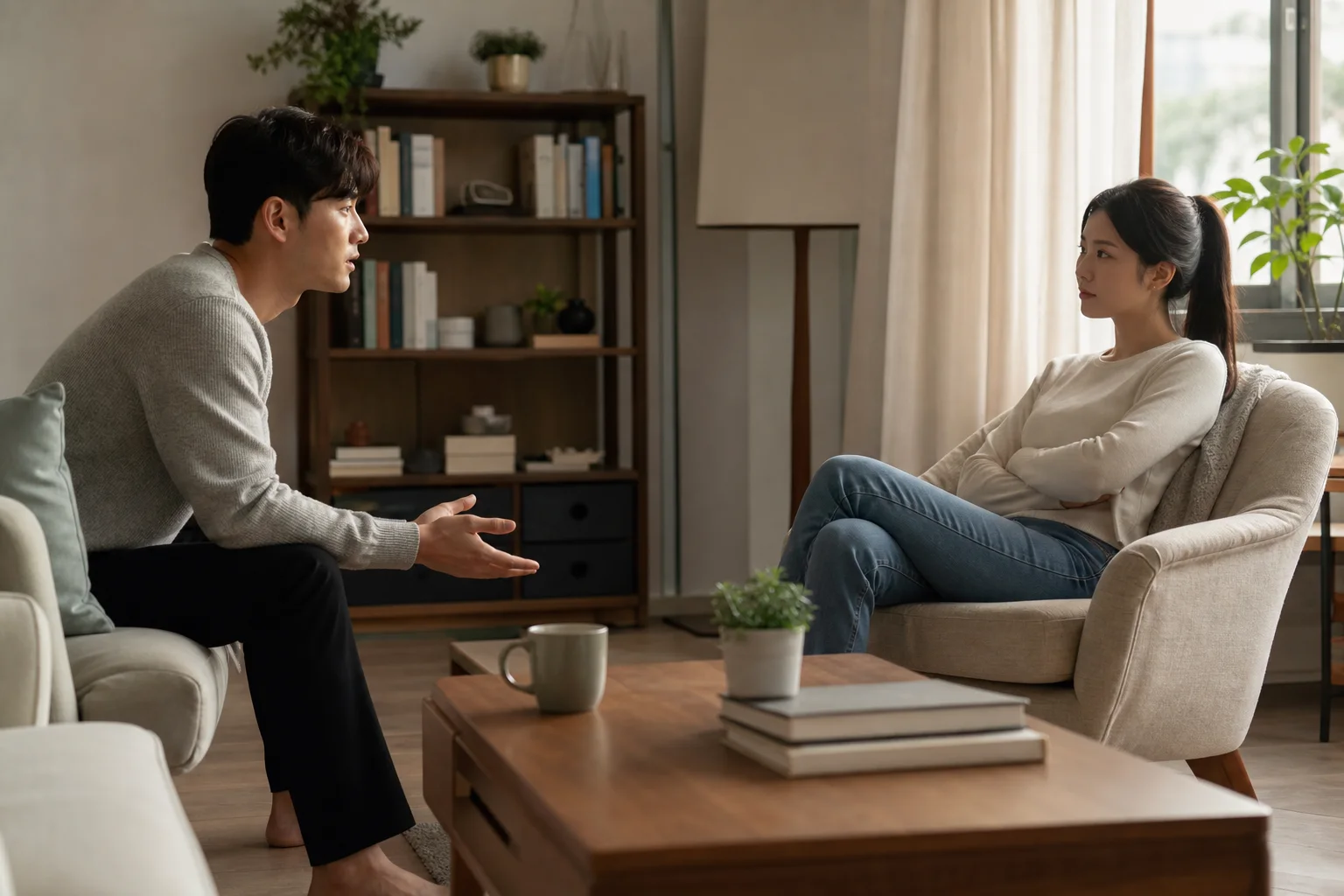 한 사람은 말하고 한 사람은 입을 닫는 싸움이 반복될 때 관련 이미지